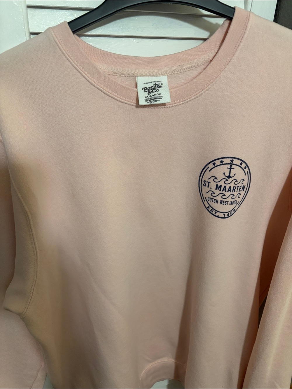 Pacifica St. Maarten Pink Crewneck Sweatshirt